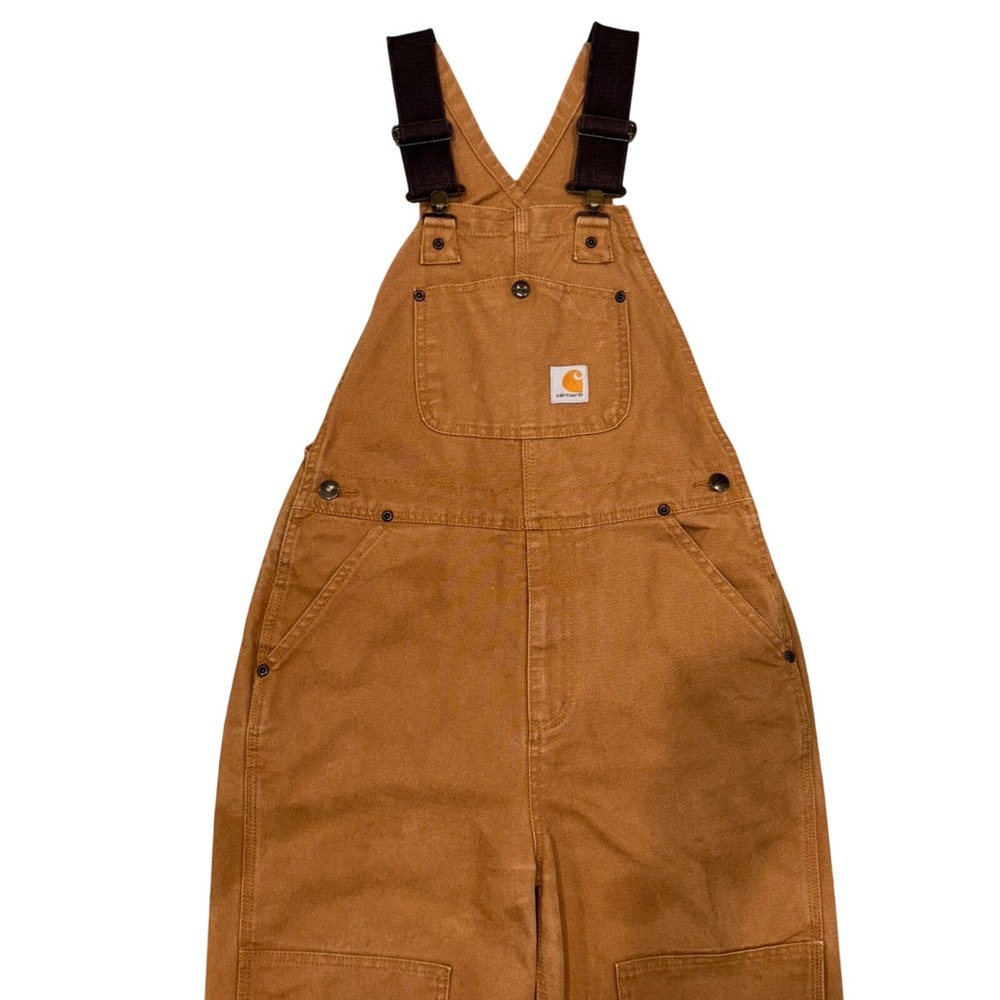 Carhartt Kids Brown Bib Overalls Carpenter Utility Workwear‎ Outfit
